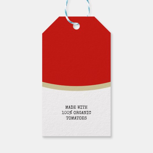 赤いトマトを使った手作りのトマトチャツネイ, ギフトタグ (裏面)