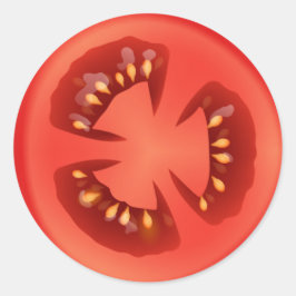 赤いトマトスライス ラウンドシール