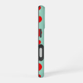 赤いトマトパターン iPhone 16ケース (右側面)