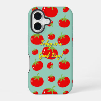 赤いトマト柄 iPhone 16ケース