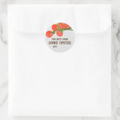 赤いトマト自家製キャニング瓶ラベル ラウンドシール (バッグ)