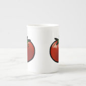 赤いトマト ボーンチャイナマグカップ (正面)