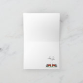 赤いトラクターのラブサンクスカード サンキューカード (内部)