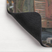 赤いトラクターの整列のマウスパッド マウスパッド (コーナー)