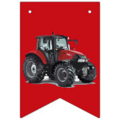 赤いトラクターの農場の誕生日の旗 バンティングフラッグ (第1の旗)