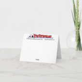 赤いトラクターはメッセージカード感謝していしています サンキューカード (裏面)