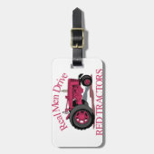 赤いトラクターを運転して下さい ラゲッジタグ (正面縦)