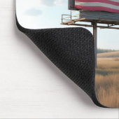 赤いトラク買タと納屋を備えたアメリカのビルボード マウスパッド (コーナー)