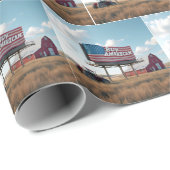 赤いトラク買タと納屋を備えたアメリカのビルボード ラッピングペーパー (ロールコーナー)