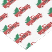 赤いトラックと木 テーブルクロス (アングル)