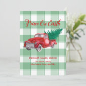 赤いトラックと松の木の地球平和グリーンギンガム シーズンカード (スタンド正面)