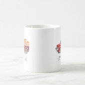 赤いトラックのカボチャマグ- "幸せな秋、" コーヒーマグカップ (中央)