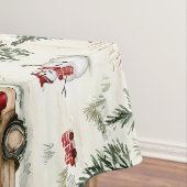 赤いトラック、ギフトと雪だるま小 テーブルクロス (インサイチュ)