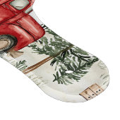 赤いトラック(ギフトと雪だるま) カッティングボード (角)