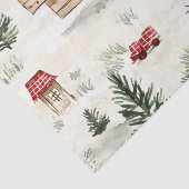 赤いトラック(ギフトと雪だるま) 薄葉紙 (詳細)