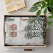 赤いトラック(ギフトと雪だるま) 薄葉紙 (ギフト)