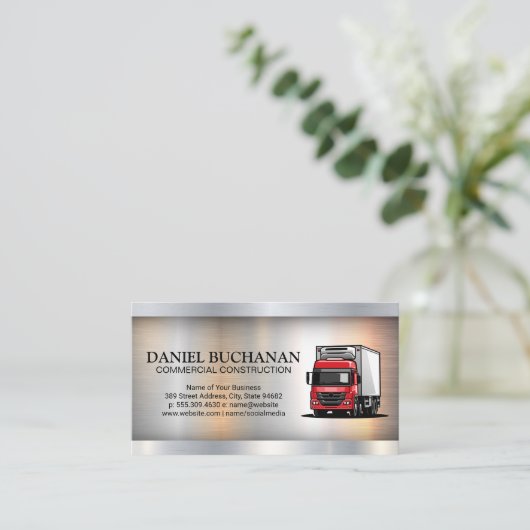 赤いトラック | 建築 名刺 (スタンド正面)