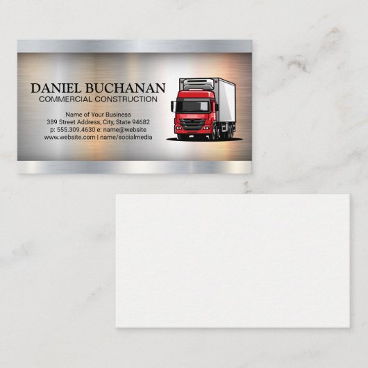 赤いトラック | 建築 名刺 (正面/裏面)