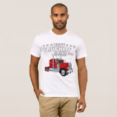 赤いトラック、最高のパパ Tシャツ (正面フル)