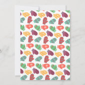 赤いトラック、木、ライトのクリスマス 招待状 (裏面)