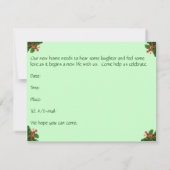 赤いトランペットツリーの新築祝い招待状 招待状 (裏面)