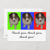 赤いトリオージュパピーズ ポストカード (正面/裏面)