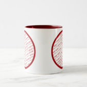 赤いトリミングテンプレート – 写真の追加 ツートーンマグカップ (中央)