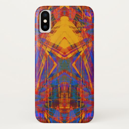 赤いトレイルのパターン Case-Mate iPhoneケース (裏面)