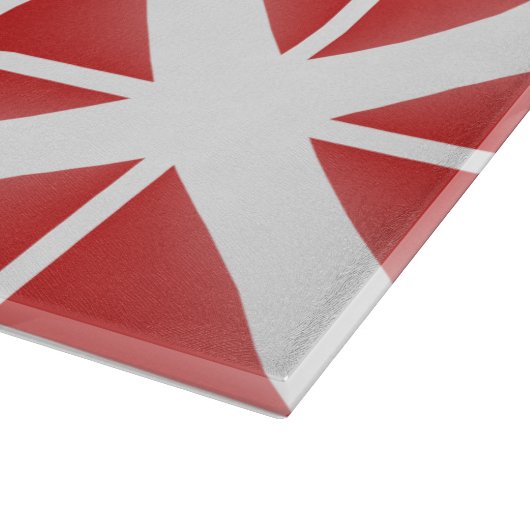 赤いトレンディー三角形パターン カッティングボード (角)