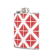 赤いトレンディー三角形パターン フラスク (左)