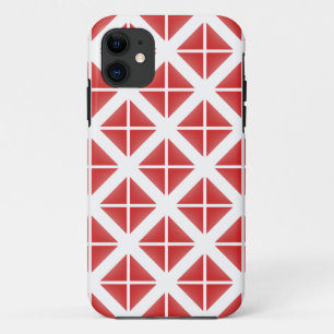 赤いトレンディー三角形パターン iPhone 11 ケース