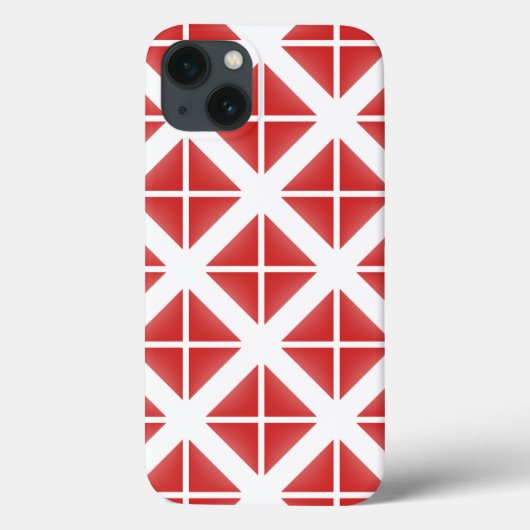 赤いトレンディー三角形パターン Case-Mate iPhoneケース (裏面)