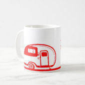 赤いトレーラーおよび木のマグ15oz コーヒーマグカップ (正面左)