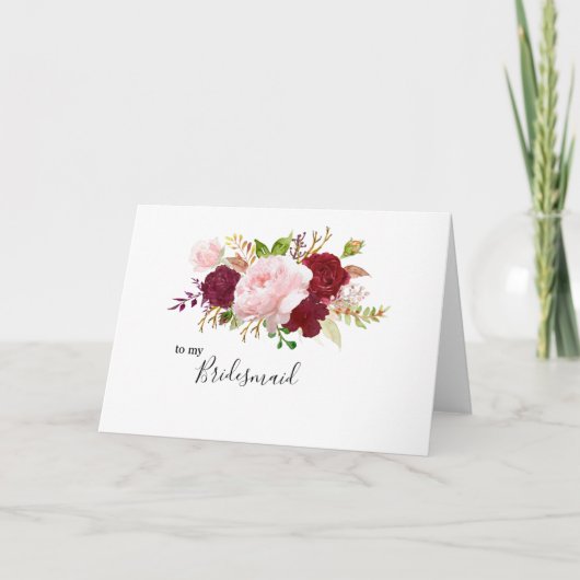 赤いトロピカルでロマンチックなウェディングパーティーのお礼 サンキューカード (正面)