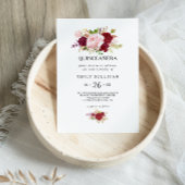 赤いトロピカルなキンチェアの誕生日パーティー 招待状