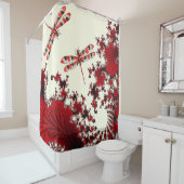 赤いトンボのシャワーカーテン シャワーカーテン (インサイチュ)