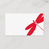 赤いトンボのロゴの名刺は|のモダンを設計します 名刺 (裏面)