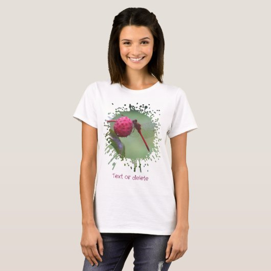 赤いトンボの自然 Tシャツ (正面フル)