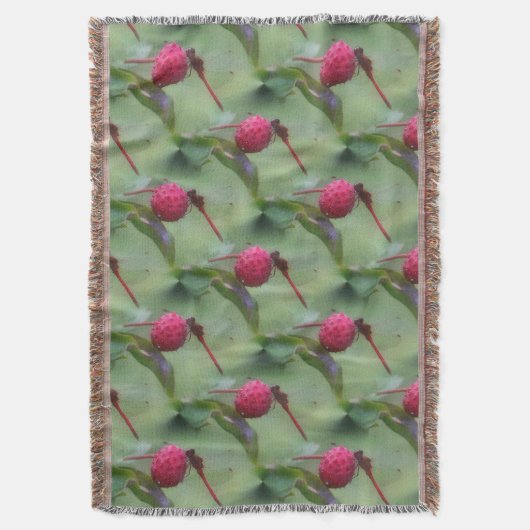 赤いトンボ自然パターン スローブランケット (正面縦)