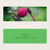 赤いトンボ自然ミニブックマーク (正面&裏面)