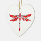 赤いトンボ セラミックオーナメント (左)