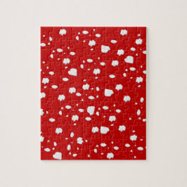 赤いトープ茸のドットパターン ジグソーパズル