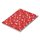 赤いトープ茸のドットパターン ノートパッド (回転)