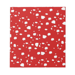 赤いトープ茸のドットパターン ノートパッド