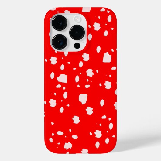 赤いトープ茸のドットパターン Case-Mate iPhoneケース (裏面)