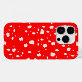赤いトープ茸のドットパターン Case-Mate iPhoneケース (裏面 (横))