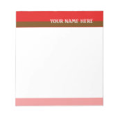 赤いトーン ノートパッド (正面)