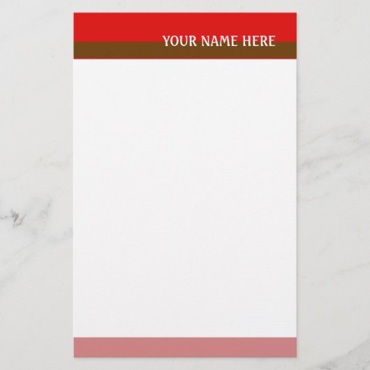 赤いトーン 便箋 (正面)