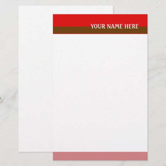 赤いトーン 便箋 (正面/裏面)