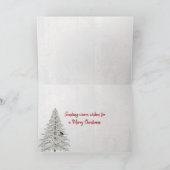 赤いドアのクリスマスバーン カード (内部)